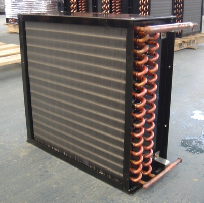 Bergelombang 7.94mm Fin Tube Heat Exchanger Central AC
